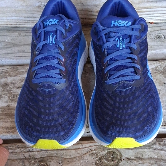 Hoka Gaviota 5 Navy and Blue Athletic Shoes - Picture 6 of 16